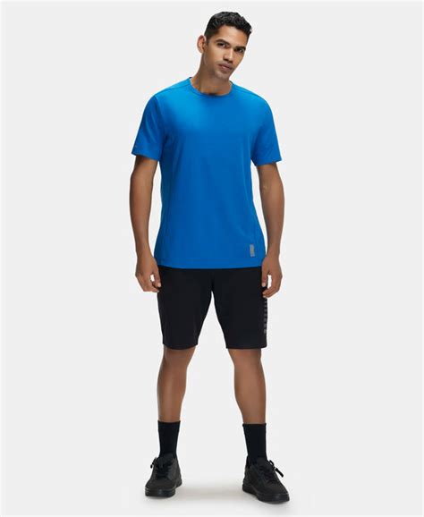 Buy Super Combed Cotton Blend Solid Round Neck Half Sleeve T-Shirt with ...