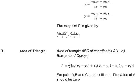 Image result for Coordinate Geometry Class 10 Formulas