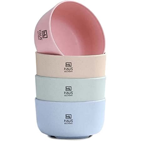 Buy Irida Naturals Wheat Straw Bowl Set of 4-6 inches (Sage Green ...