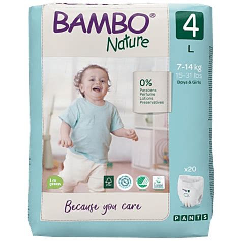 Buy Bambo Nature Pant Diapers - With Wetness Indicator, Size 4, L ...
