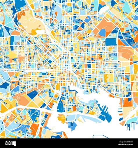 Baltimore city map hi-res stock photography and images - Alamy