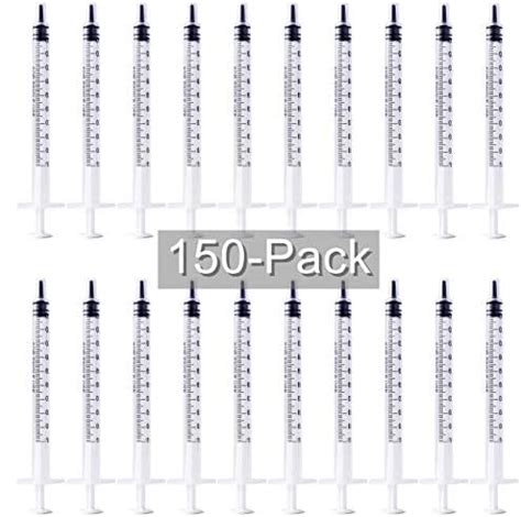 Getue BSTEAN 1ml 1cc Syringe with Luer Slip Tip, No Needle, Non-Sterile ...