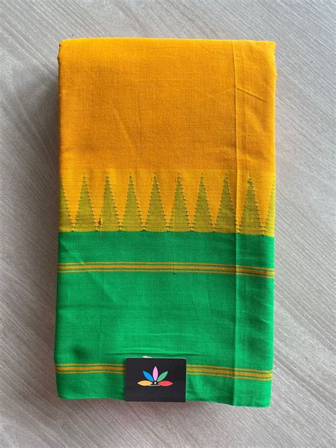 Temple Border Handloom Korvai Chettinad Cotton Saree -24926 – FABK