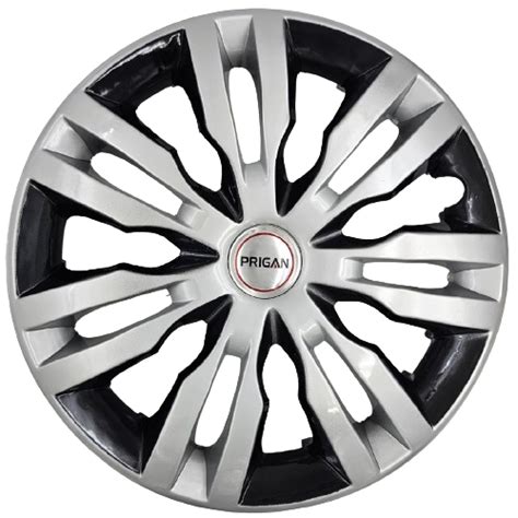 PRIGAN DZIRE TYPE 4 SILVER BLACK WHEEL COVER (Set of 4) AVAILABLE IN 1 ...
