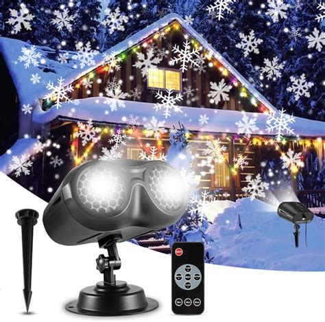 Amazon.com: ALOVECO Christmas Snowflake Projector Lights Outdoor ...
