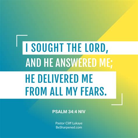 Psalm 34:4 ~ Daily Devotion April 3 2023 - Daily Devotional