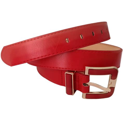 Buy Super Drool Red Non Leather Pin Buckle Belt at Amazon.in