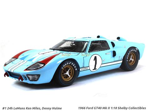 1966 Ford GT40 Mk II #1 Ken Miles Denny Hulme 1:18 Shelby Collectibles ...