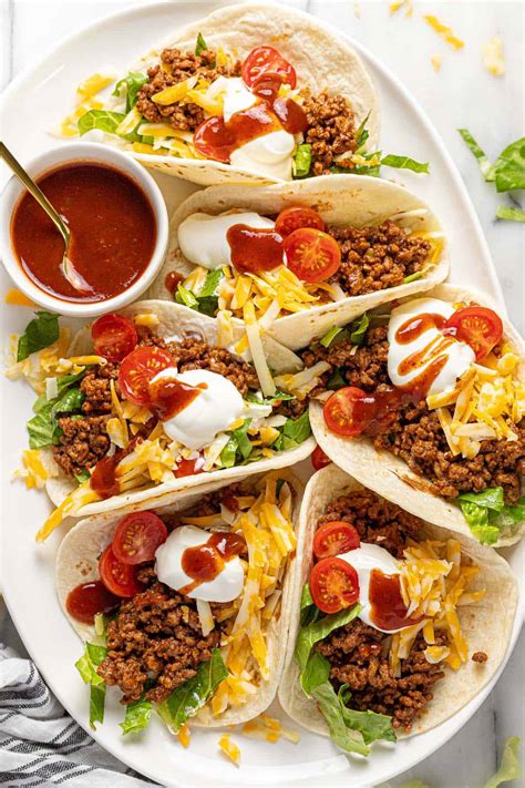 15 Minute Ground Beef Tacos Recipe - Midwest Foodie