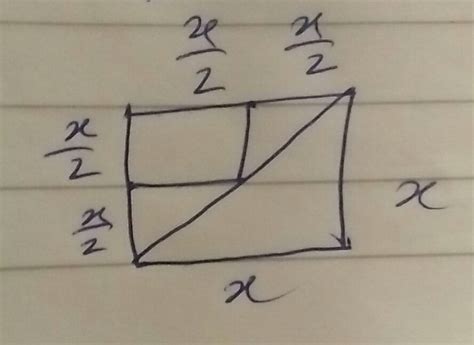 A square paper is cut into two into equal parts of triangles . take one ...