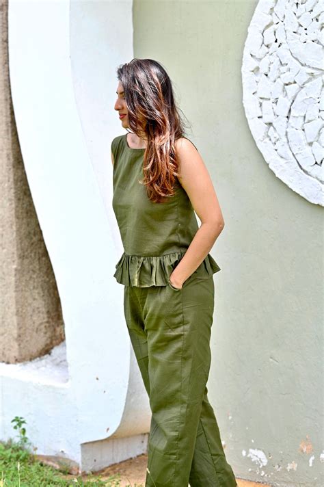 Isha Olive Green Co-Ord set – Radheys