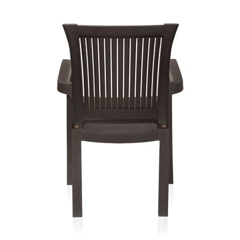 Buy Nilkamal Platinum Plastic Arm Chair (Season Rust Brown) Online