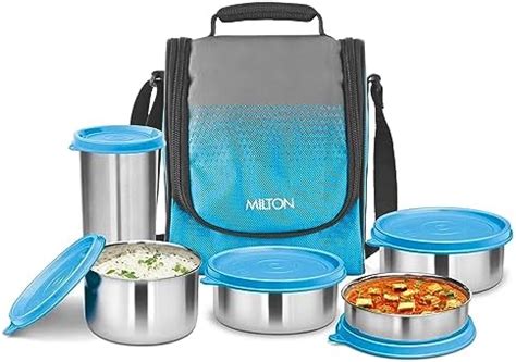 Buy MILTON Tasty 4 Stainless Steel Lunch Box with 4 Containers, (1-200 ...