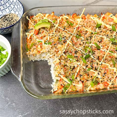 Sushi Bake Recipe Imitation Crab (Sushi Casserole) - Sassy Chopsticks