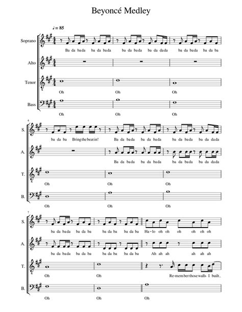 Beyoncé Medley Sheet music for Piano | Download free in PDF or MIDI ...