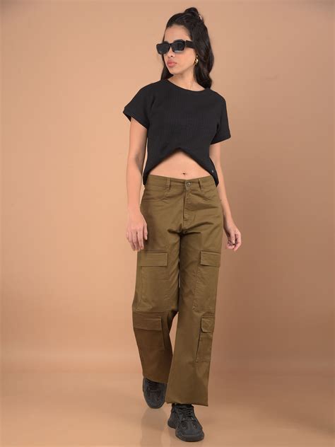 Brown Loose Fit Cargo Trousers – Crimsoune Club