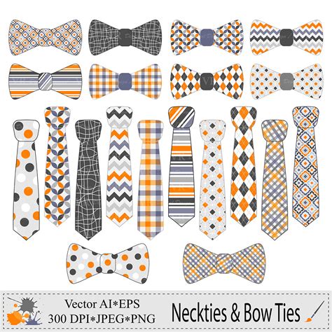 Neck Tie and Bow Tie Clip Art "tie CLIP Art", Fathers Day Clipart, Man ...