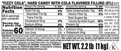 Buy Roshen Hard Candy Fizzy Cola Kosher, Delicious, Flavorful hard ...