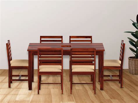 Amazon Brand - Solimo Turlock Modern 6 Seater Dining Set with 6 ...