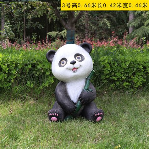 卡通熊猫雕塑，玻璃钢小动物雕塑_卡通熊猫雕塑_曲阳县百韵园林雕塑有限公司