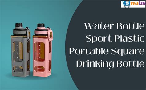 swabs Water Bottle Sport Plastic Portable Square Drinking Bottle For ...
