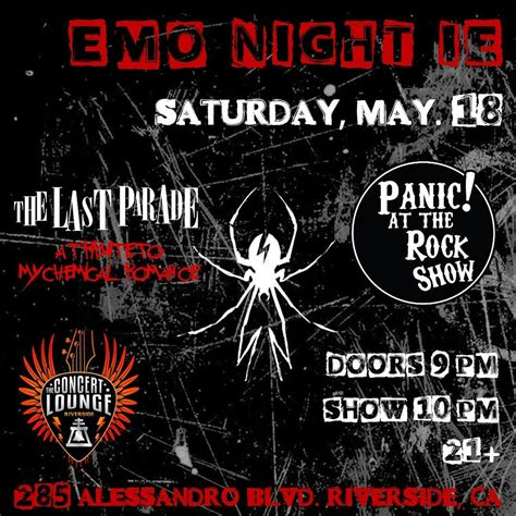 Emo Night in IE w/ Tributes to My Chemical Romance & Panic at the DIsco ...