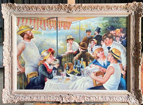 Very Large French Impressionist Signed Oil Painting Luncheon of the ...