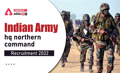 Indian Army HQ northern command recruitment 2022
