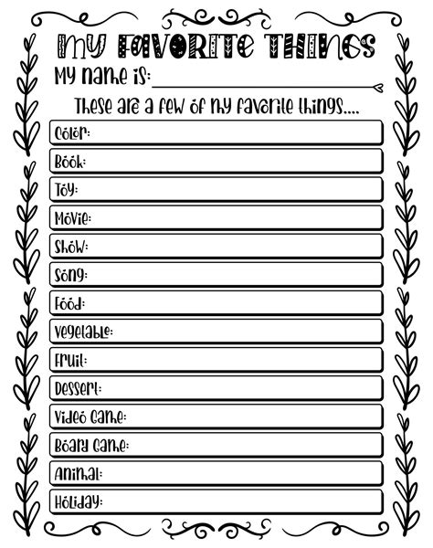All About Me Worksheets And Templates - 50 Free PDF Printables ...