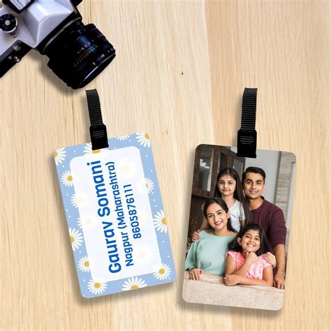 Custom Luggage Tags with Photo or Logo - Set of 5