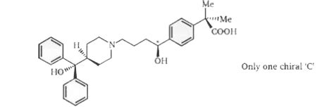 Allegra, a common prescription drug with the structure shown below, is ...