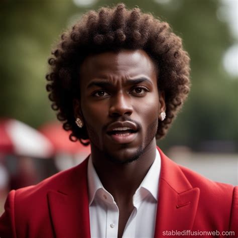 Angry Man in Red Suit Exterior Scene | Stable Diffusion Online