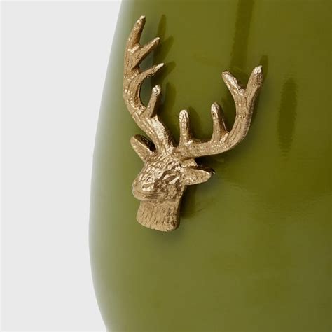 Buy Splendid Metal Reindeer Oval Vase from Home Centre at just INR 999.0
