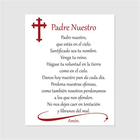 Padre Nuestro (Our Father in Spanish) Print - Altar + Home