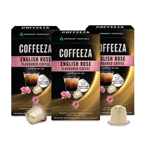 Coffeeza English Rose Flavoured Coffee Capsules (Limited Edition Blend ...