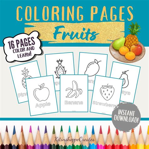 Fruits Coloring Pages Printable 的图像结果