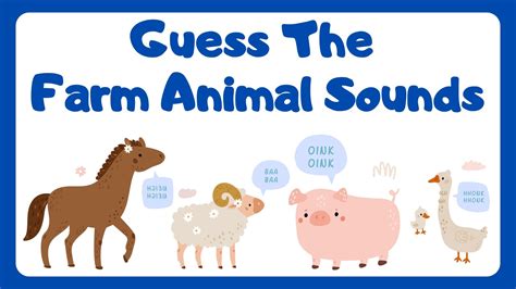 Guess the Farm Animal Sound. Guessing game for ESL students and ...