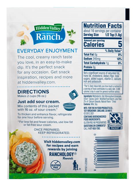how to make ranch with hidden valley packet - Larrea | Restaurant in ...