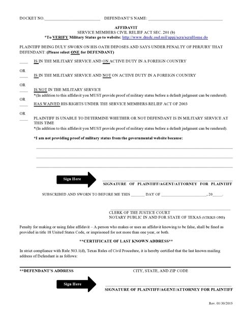 30 Army Sworn Statements (DA Form 2823) - TemplateArchive