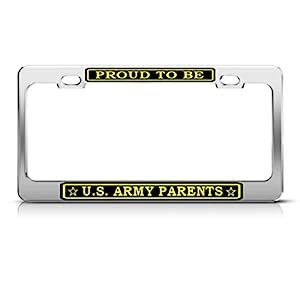Speedy Pros Metal License Plate Frame Proud Us Army Parents Military ...