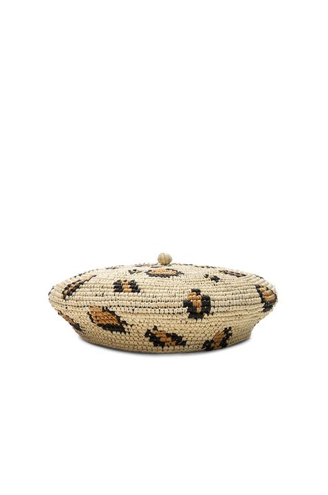 SENSI STUDIO Classic Beret in Leopard Print | FWRD