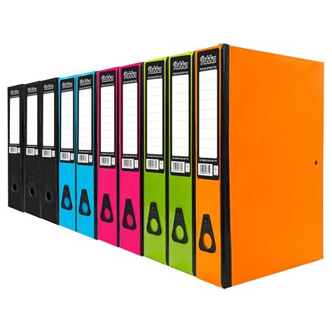Buy 10 x Assorted Colour Pukka Foolscap Glossy Box Files with Document ...