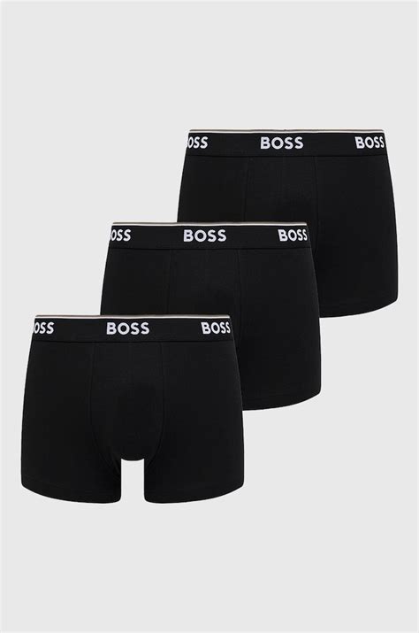BOSS bokserki 3 - pack Trunk 3P Power męskie kolor czarny 50475274 ...