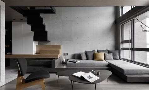 现代混凝土质感，灰色治愈空间，回归功能摒弃奢华 - 品格空间设计
