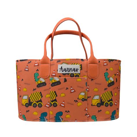 Junior Mess Free Oval Personalised Diaper Caddy – Kairan Studio