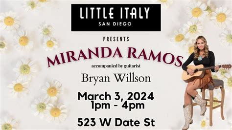 Miranda Ramos Live & Acoustic @ Little Italy Piazza della Famiglia, 523 ...