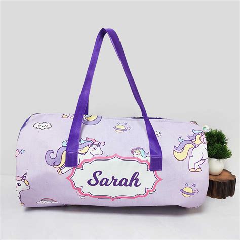 Personalised Unicorn Printed Kids Swimming Duffle Bag