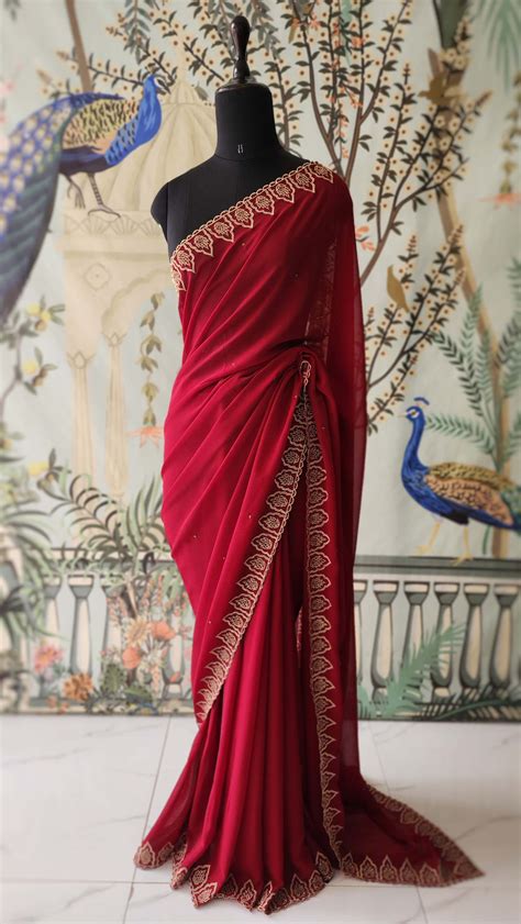 Archway Embroidered Saree – Navishka