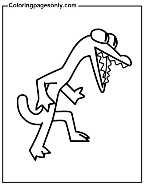 Orange From Rainbow Friends Coloring Pages