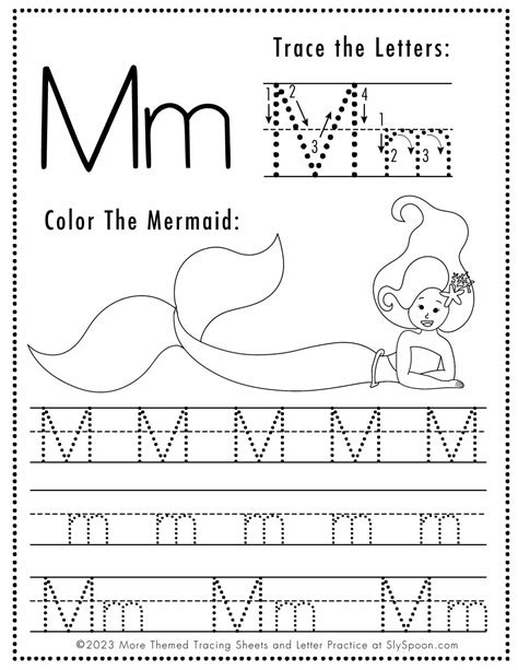 Free Printable Letter M Worksheets - Holiday Printable Activities